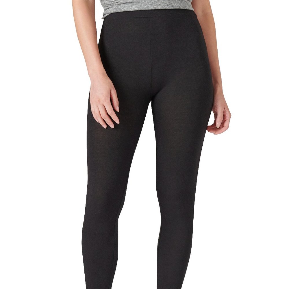 Lucky Brand Cloud Jersey Ribbed Legging - Black - Picture 1 of 7